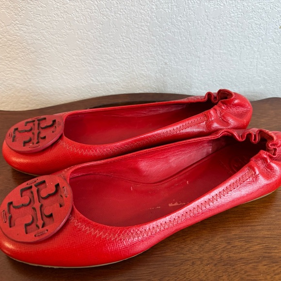 Tory Burch Red Flats 9 - Picture 5 of 14